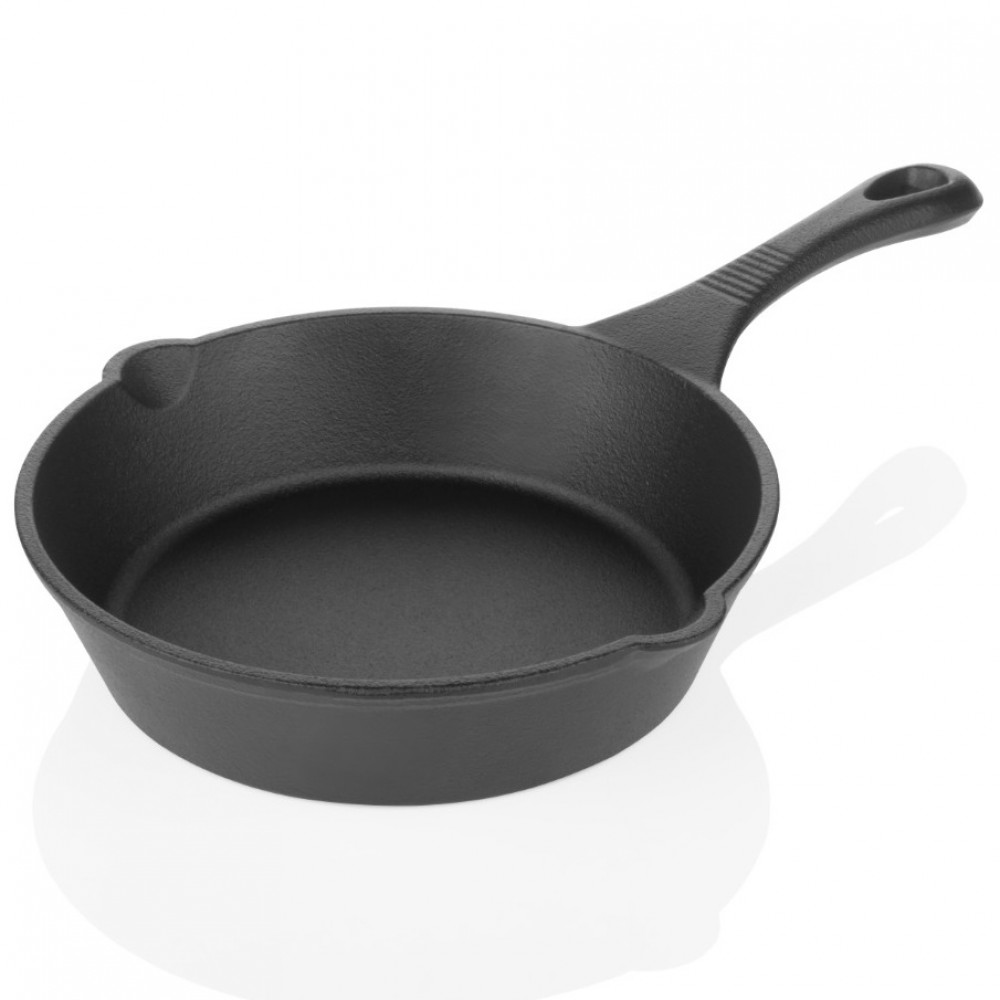Premium Smooth Finish Cast Iron Skillet 8 inch Pan ( Pre Seasoned Ready to Use Induction Friendly )